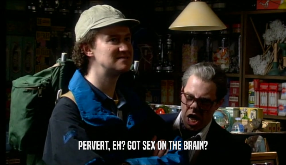 PERVERT, EH? GOT SEX ON THE BRAIN?  