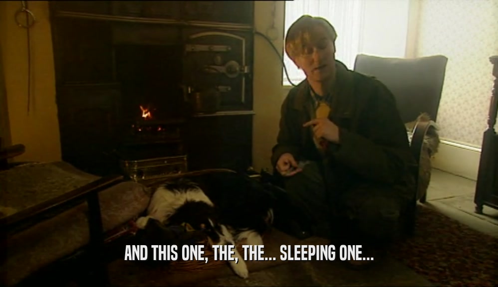 AND THIS ONE, THE, THE... SLEEPING ONE...  