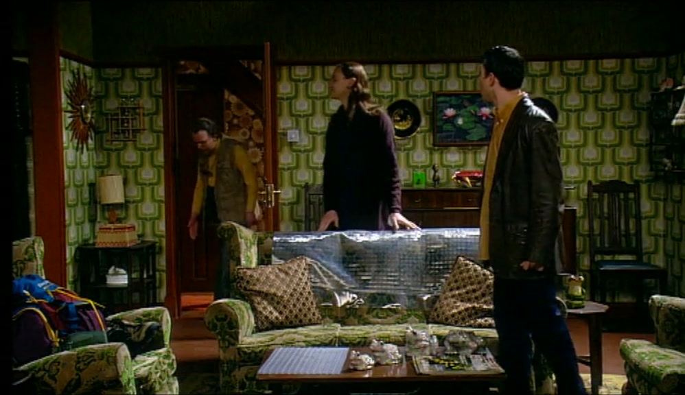 - WHO'S PUT FOOTPRINTS ON THE CARPET? - SORRY, THAT WAS ME. 