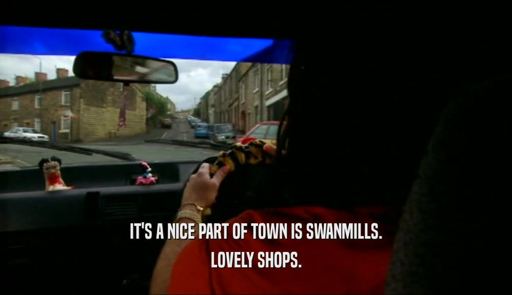 IT'S A NICE PART OF TOWN IS SWANMILLS. LOVELY SHOPS. 
