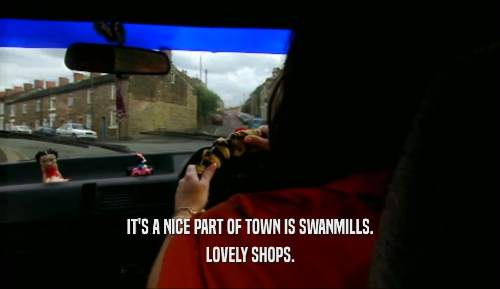 IT'S A NICE PART OF TOWN IS SWANMILLS. LOVELY SHOPS. 