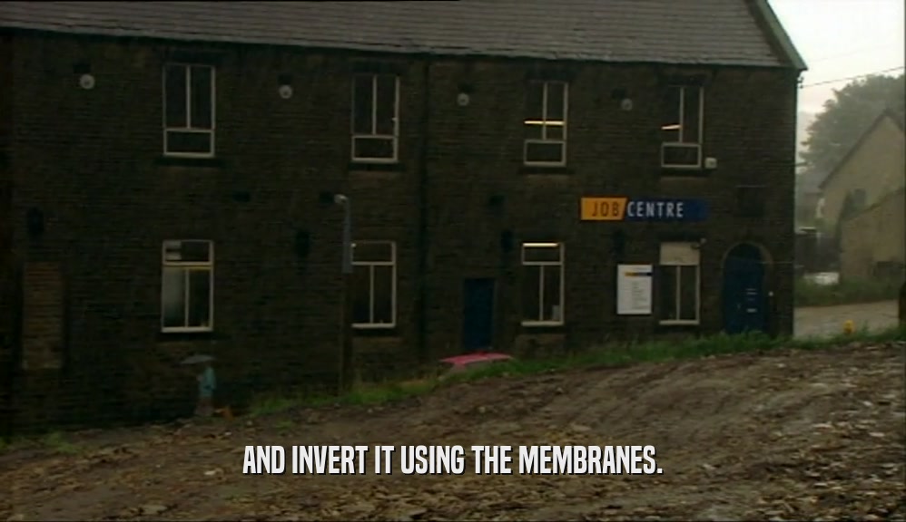AND INVERT IT USING THE MEMBRANES.  