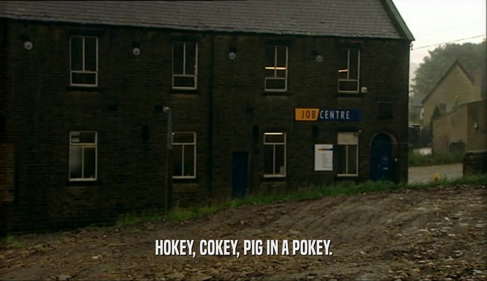 HOKEY, COKEY, PIG IN A POKEY.  