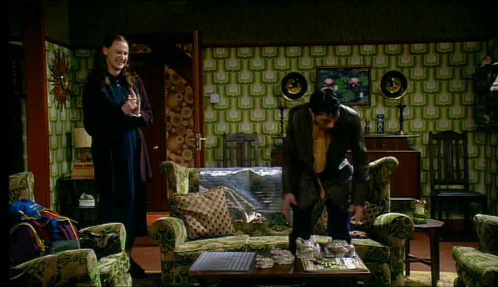 - WHO'S PUT FOOTPRINTS ON THE CARPET? - SORRY, THAT WAS ME. 