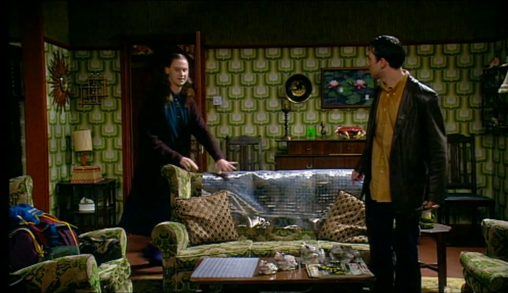 - WHO'S PUT FOOTPRINTS ON THE CARPET? - SORRY, THAT WAS ME. 