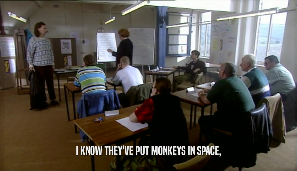 I KNOW THEY'VE PUT MONKEYS IN SPACE,  