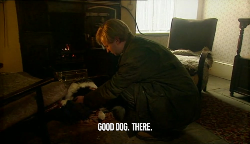 GOOD DOG. THERE.  