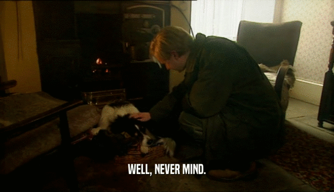 WELL, NEVER MIND.  