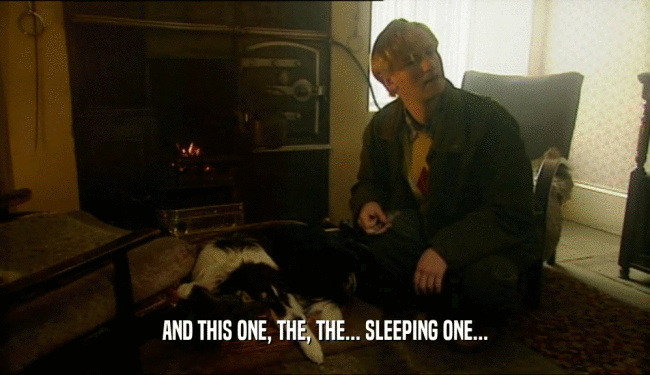 AND THIS ONE, THE, THE... SLEEPING ONE...  