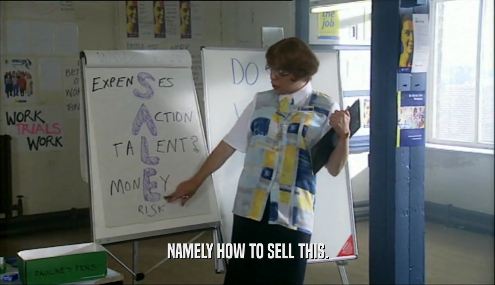 NAMELY HOW TO SELL THIS.  