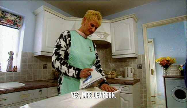 YES, MRS LEVINSON.  