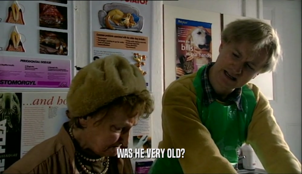 WAS HE VERY OLD?  