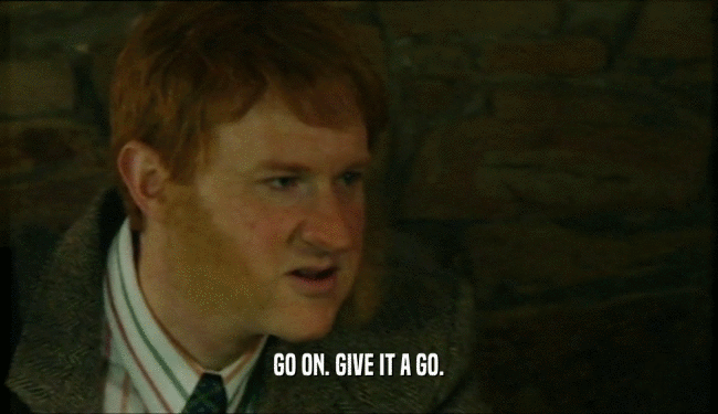 GO ON. GIVE IT A GO.  