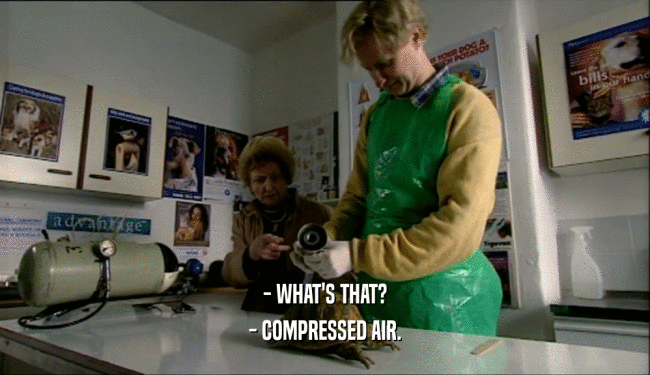 - WHAT'S THAT? - COMPRESSED AIR. 