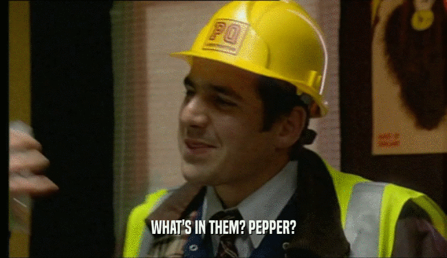 WHAT'S IN THEM? PEPPER?  