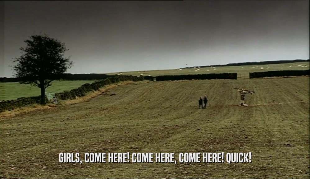 GIRLS, COME HERE! COME HERE, COME HERE! QUICK!  