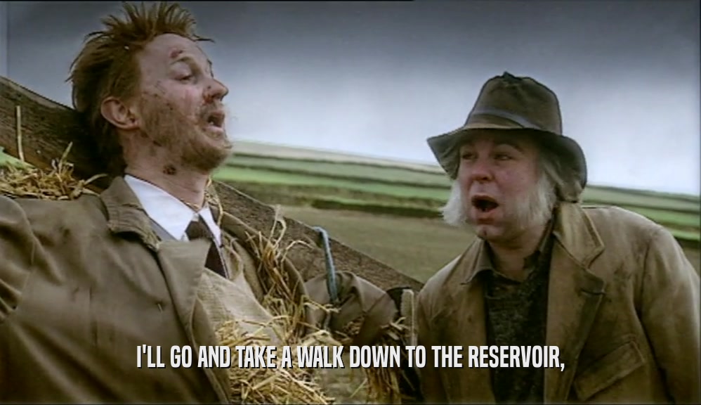 I'LL GO AND TAKE A WALK DOWN TO THE RESERVOIR,  