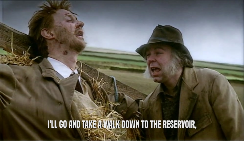 I'LL GO AND TAKE A WALK DOWN TO THE RESERVOIR,  