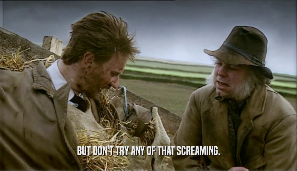 BUT DON'T TRY ANY OF THAT SCREAMING.  
