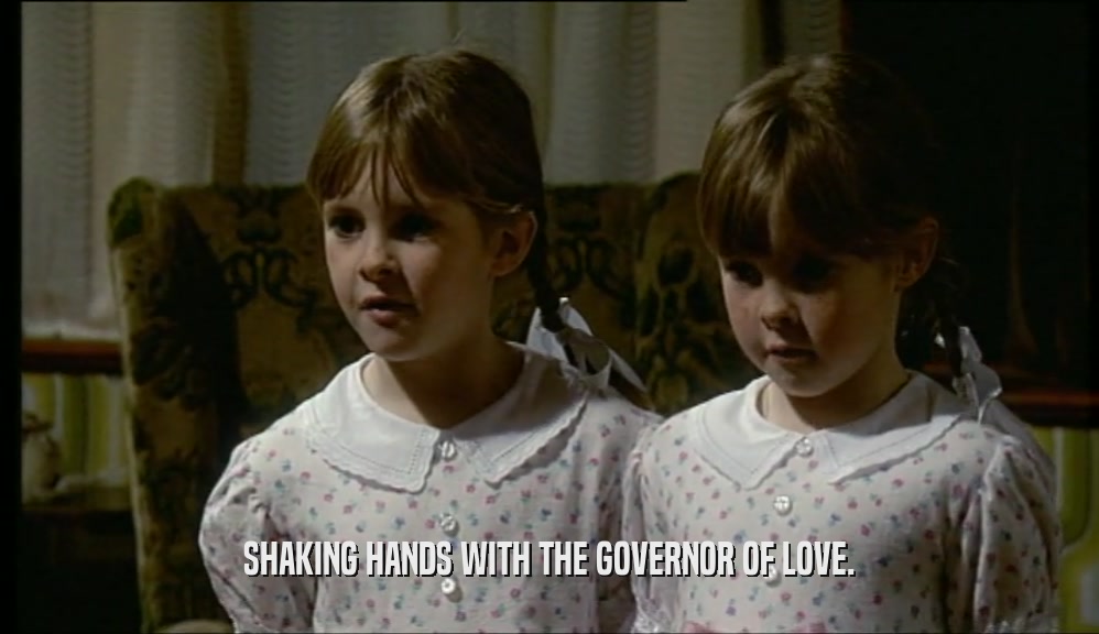 SHAKING HANDS WITH THE GOVERNOR OF LOVE.  