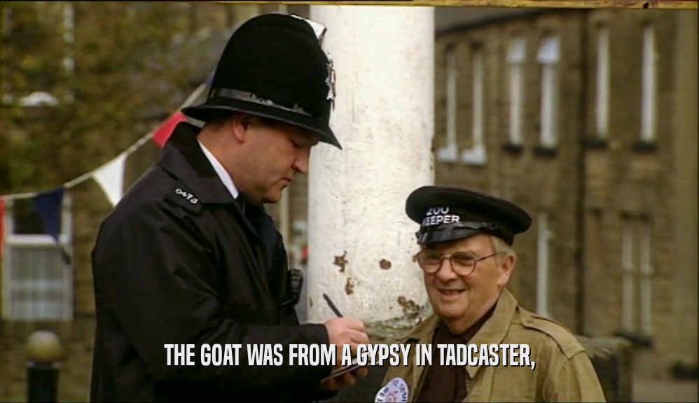 THE GOAT WAS FROM A GYPSY IN TADCASTER,  