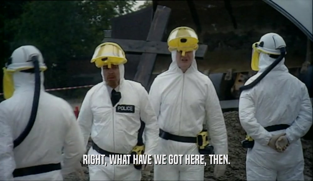 RIGHT, WHAT HAVE WE GOT HERE, THEN.  