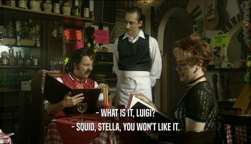 - WHAT IS IT, LUIGI? - SQUID, STELLA, YOU WON'T LIKE IT. 