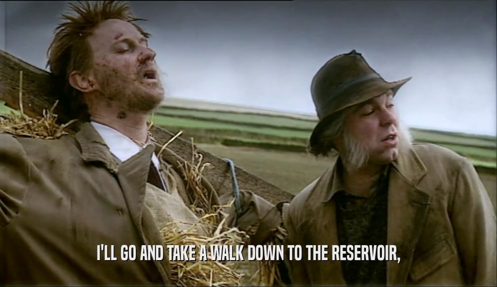 I'LL GO AND TAKE A WALK DOWN TO THE RESERVOIR,  