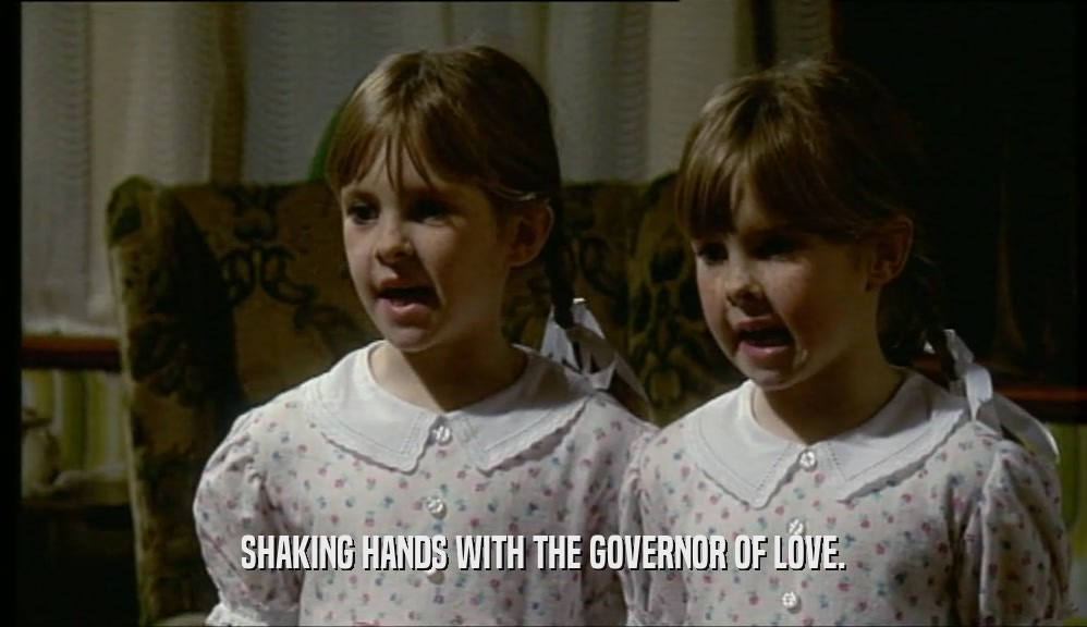 SHAKING HANDS WITH THE GOVERNOR OF LOVE.  