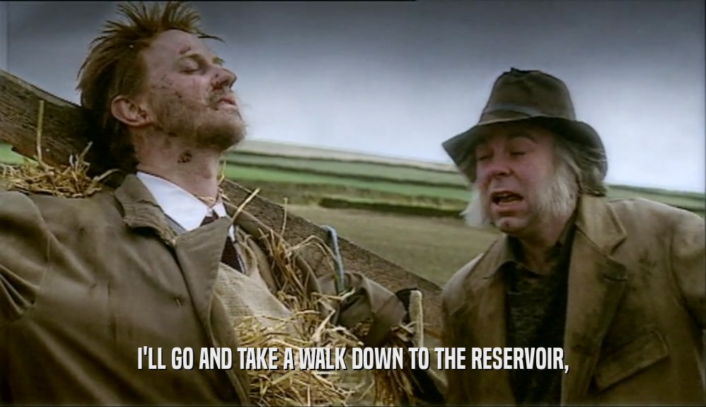 I'LL GO AND TAKE A WALK DOWN TO THE RESERVOIR,  