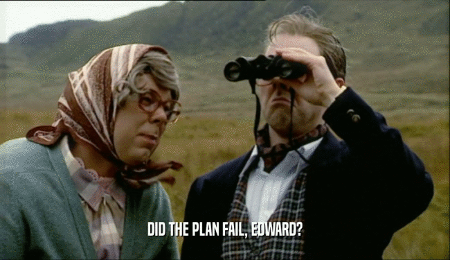 DID THE PLAN FAIL, EDWARD?  