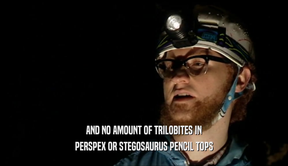 AND NO AMOUNT OF TRILOBITES IN PERSPEX OR STEGOSAURUS PENCIL TOPS 