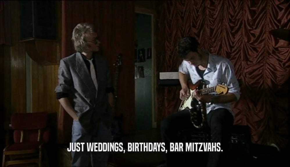 JUST WEDDINGS, BIRTHDAYS, BAR MITZVAHS.  