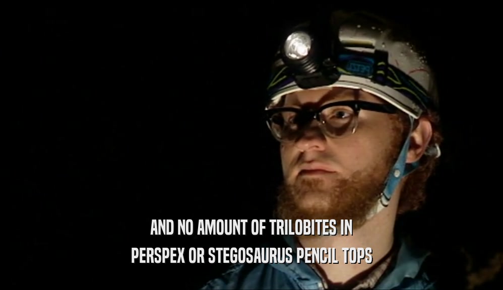 AND NO AMOUNT OF TRILOBITES IN PERSPEX OR STEGOSAURUS PENCIL TOPS 