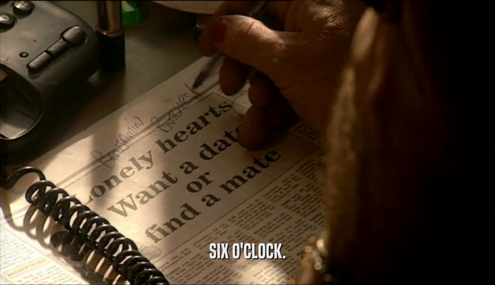 SIX O'CLOCK.  