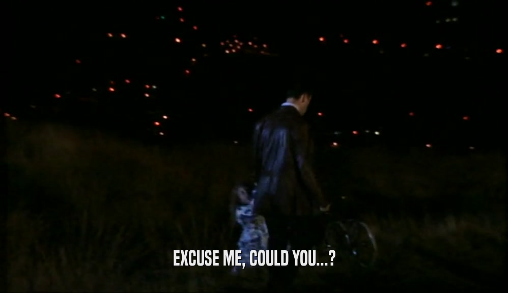 EXCUSE ME, COULD YOU...?  