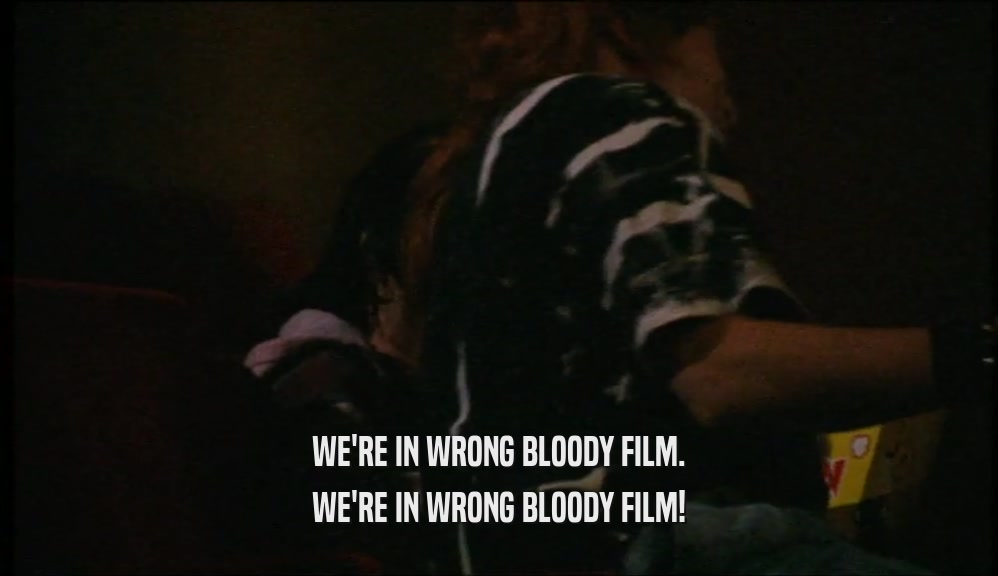 WE'RE IN WRONG BLOODY FILM. WE'RE IN WRONG BLOODY FILM! 