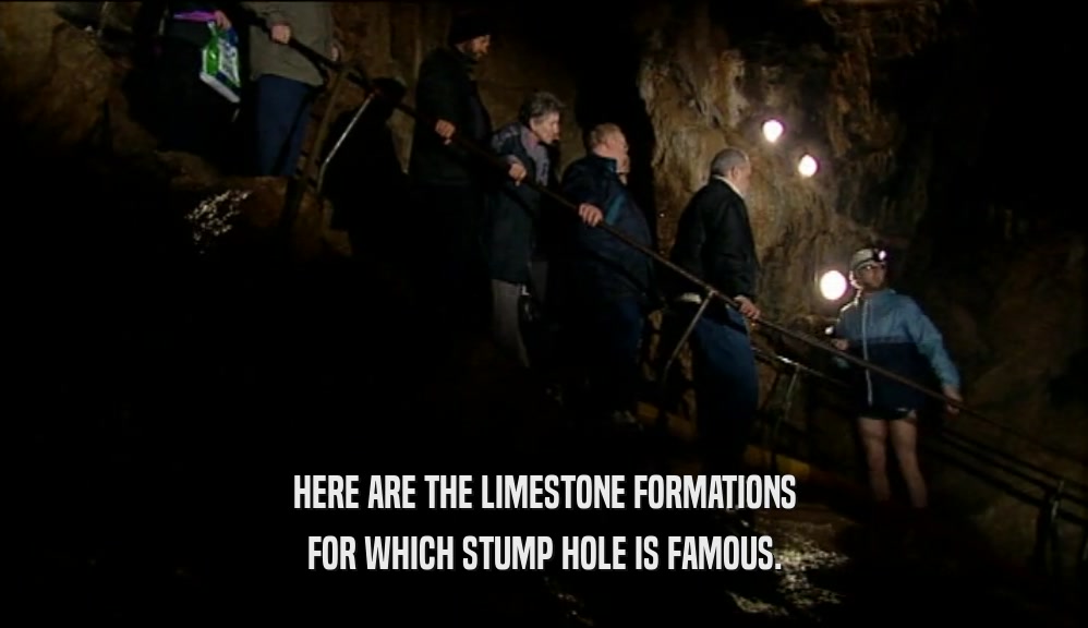 HERE ARE THE LIMESTONE FORMATIONS
 FOR WHICH STUMP HOLE IS FAMOUS.
 