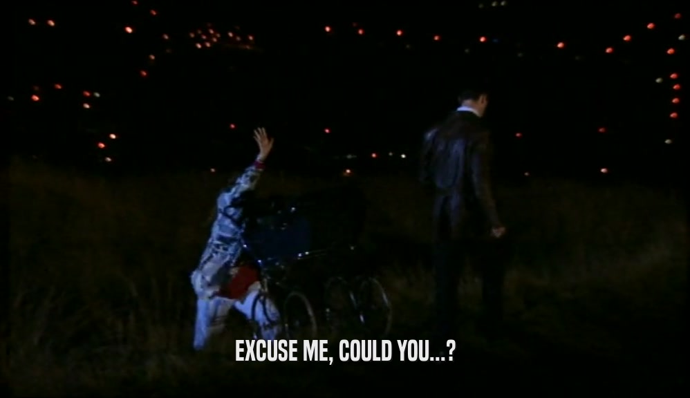 EXCUSE ME, COULD YOU...?  