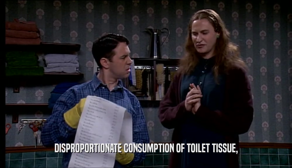 DISPROPORTIONATE CONSUMPTION OF TOILET TISSUE,  