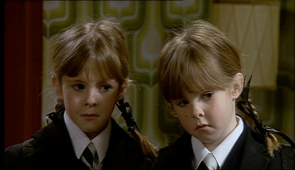 COME ALONG, GIRLS. YOU'LL MISS THE BUS TO THE FARM. 