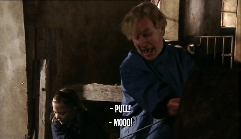 - PULL! - MOOO! 