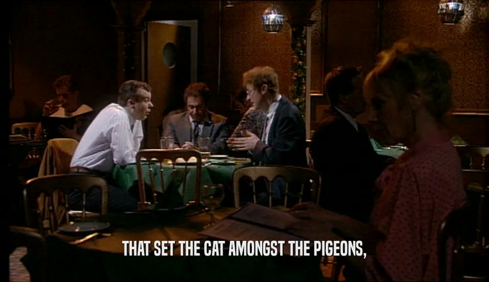 THAT SET THE CAT AMONGST THE PIGEONS,  