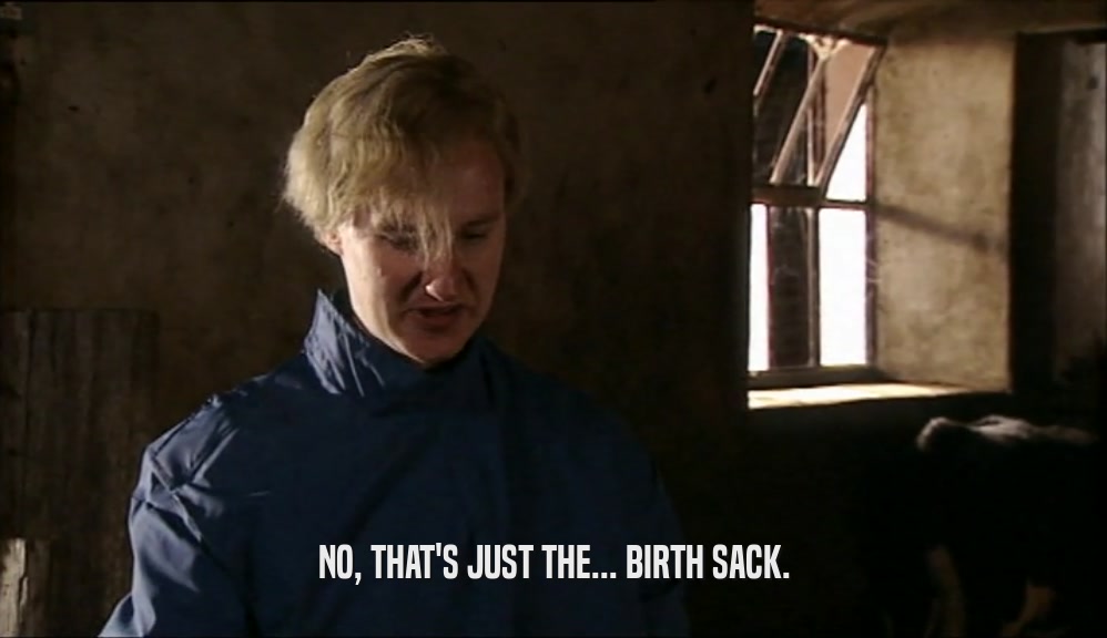 NO, THAT'S JUST THE... BIRTH SACK.  