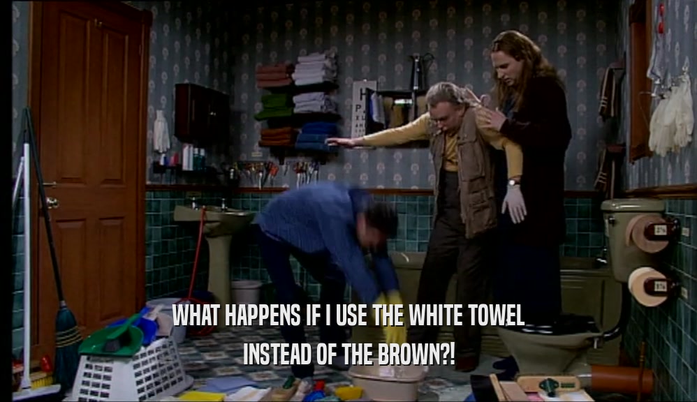 WHAT HAPPENS IF I USE THE WHITE TOWEL INSTEAD OF THE BROWN?! 