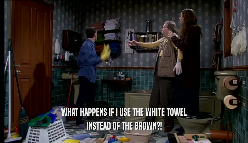 WHAT HAPPENS IF I USE THE WHITE TOWEL INSTEAD OF THE BROWN?! 