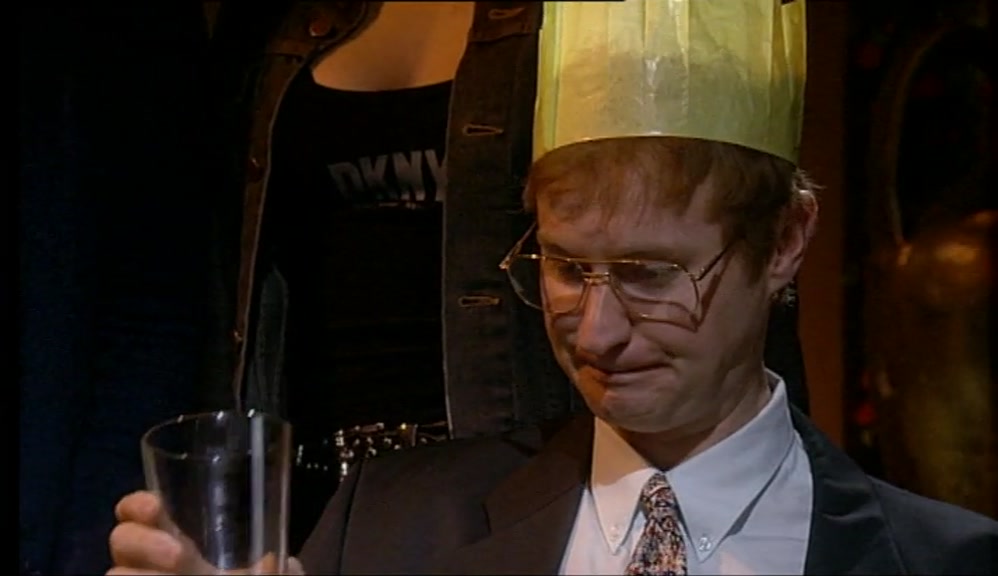 - WHAT'S THAT? - HE'S BROUGHT HIS OWN BIRTHDAY CARD. 