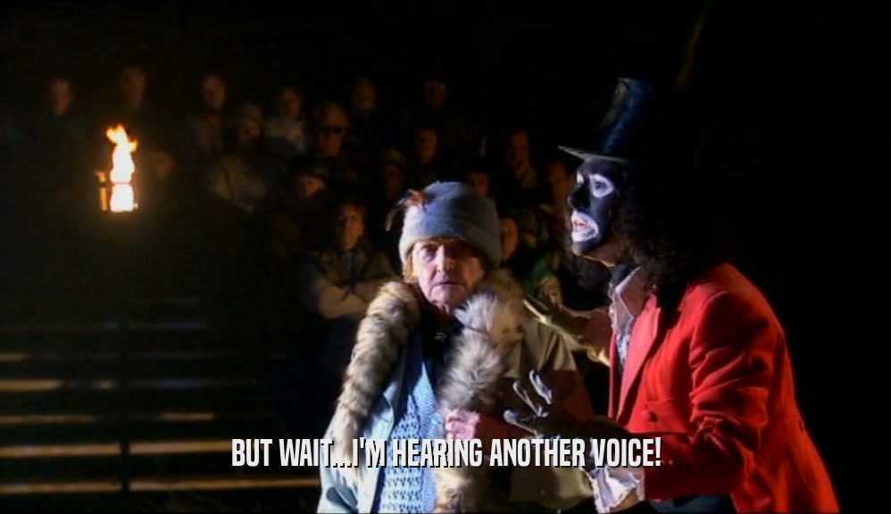BUT WAIT...I'M HEARING ANOTHER VOICE!  