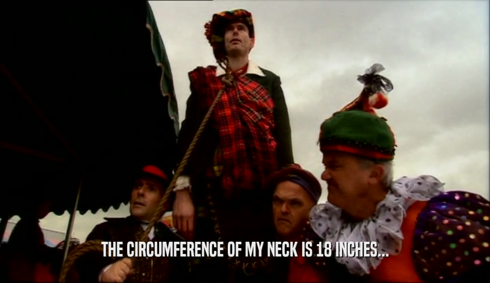 THE CIRCUMFERENCE OF MY NECK IS 18 INCHES...  