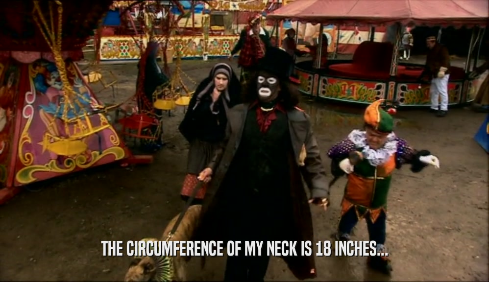 THE CIRCUMFERENCE OF MY NECK IS 18 INCHES...  